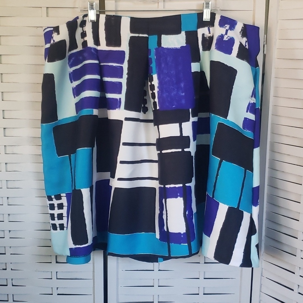 Lane Bryant pleated multicolor nwt knee length skirt 28